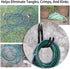 JUXYES Pack of 2 Wall Mounted Garden Hose Holder, Heavy Duty Water Hose Storage Organizer Pipe Reel Holder Hanger, Car Hose and Cord Hanger Bracke...