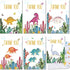72 Pcs Dinosaur Thank You Cards Includes 36 Pieces Dinosaur Envelopes and 36 Pieces Cactus Dino Thank You Cards 4.7 x 6.2 Inches Watercolor Dino B...