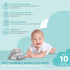 Spasilk Washcloth Wipes Set for Newborn Boys and Girls, Soft Terry Washcloth Set, Pack of 10, Gray Celestial...