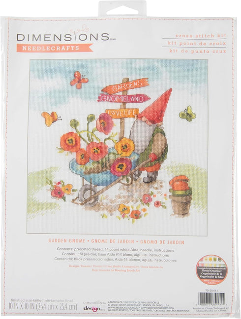 Dimensions Lemon Jar Counted Cross Stitch Kit, 14" x 10", 14 Cnt. White Aida with Printed Background 4 Piece...
