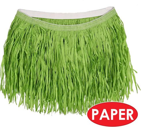 Beistle Adult Size Short Green Paper Grass Hula Skirt Luau Costume Accessory, One...