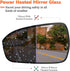 Driver/Left Side Power Heated Mirror Glass Fits for Ford Fusion 2013 2014 2015 2016 2017 2018 2019 2020 Replacement for DS7Z17K707F DS7Z-17K707-F...