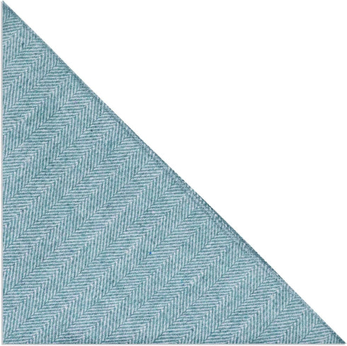 King & Priory Steel Blue Herringbone Pocket Square, Handkerchief, Tweed...