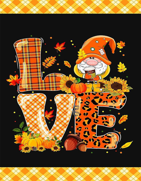 Xiyuekissu Diamond Art Kits,Gnome Fall in Love Pumpkin Harvest Autumn Thanksgiving Paint by Numbers for Adults Diamond Art, Perfect for Home Decor...
