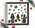 Whaline 60 Sheet Christmas Pattern Paper A5 Size 12 Designs Snowflake Reindeer Christmas Tree Glossy Pattern Paper Black Gold Decorative Craft Pap...