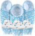 300 count Cloud Blue Cupcake Liners White Light Blue Cupcake Wrappers Paper Blue Muffin Cups Birthday Theme Party Baking Cups Baby Shower Decor Co...
