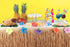 Luau Grass Table Skirt Natural Hawaiian Table Skirt Tropical Party Decorations 9 Feet x 29.5 Inch (Brown)...