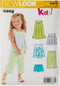 New Look Sewing Pattern 6473 Toddler Separates, Size A (1/2-1-2-3-4)...