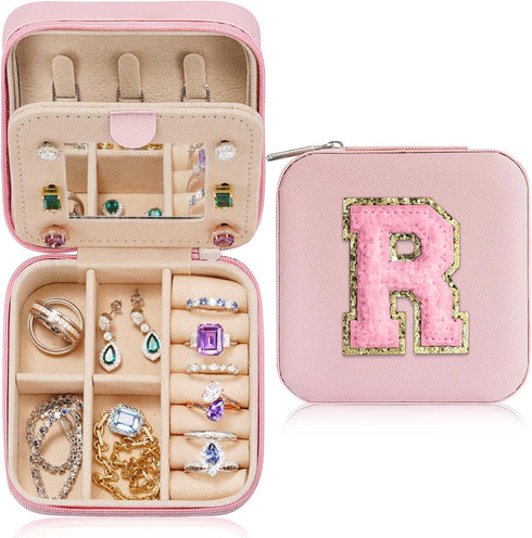 Small Jewelry Box for Girls, Travel Initial Jewelry Box for Girls | Small Jewelry Organizer Box | Travel Jewelry Case Jewelry Box Organizer | Mini...
