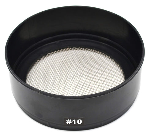 EISCO Sieve with Mesh Size 10-2mm Mesh Openings - Stainless Steel Mesh with Stackable Plastic Frame...