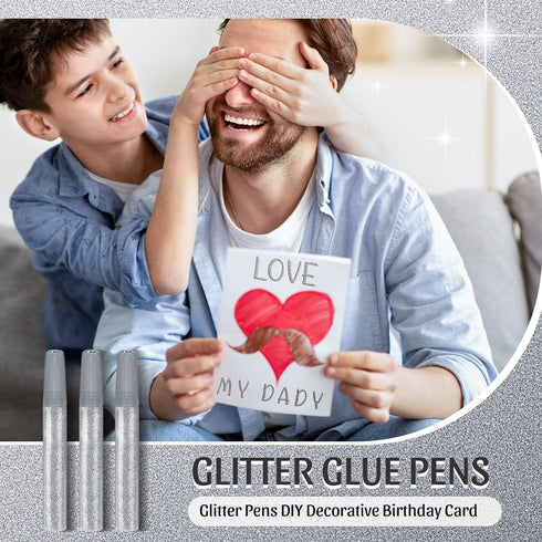 Cholemy 30 Pcs Glitter Glue Pens Glitter Stick Set for Kids Washable Glitter Glue Pens for DIY Arts and Crafts Projects Scrapbooking Holiday Greet...