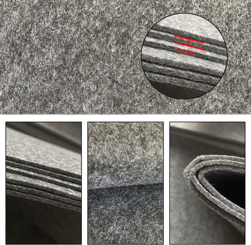 aufodara Felt 59''x16'' Large Felt Fabric 150x40cm x 3mm Thick for Crafts Felt Desk Mat Felt Bag Patchwork Sewing Decorations (Dark Grey)...