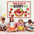 85 Pcs Fruit Bulletin Board Set Strawberry Classroom Decorations 3D Strawberry Honeycomb Balls Flower Berry Cutouts for Summer Holiday Back to Sch...