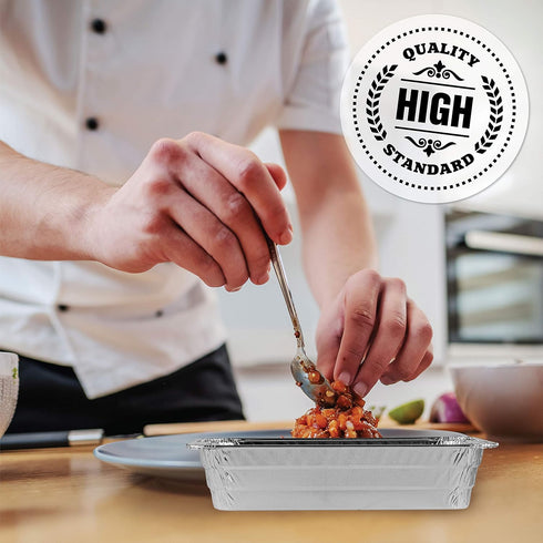 PLASTICPRO Disposable 2 LB Aluminum Takeout Tin Foil Baking Pans 6'' X 8'' X 2'' Inch Bakeware - Cookware Perfect for Baking Cakes,Brownies,Bread,...