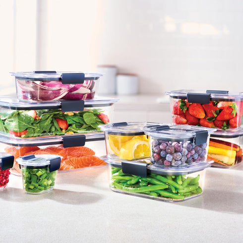 Rubbermaid Brilliance BPA Free Airtight Food Storage Containers with Lids, Set of 4 (4.7 Cup) Ideal for Lunch, Meal Prep, and Leftovers...