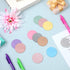 500 Sheets Transparent Sticky Notes Translucent Sticky Notes Clear Sticky Notes Pastel Round Transparent Sticky Tabs See Through Memo Pads for Bib...