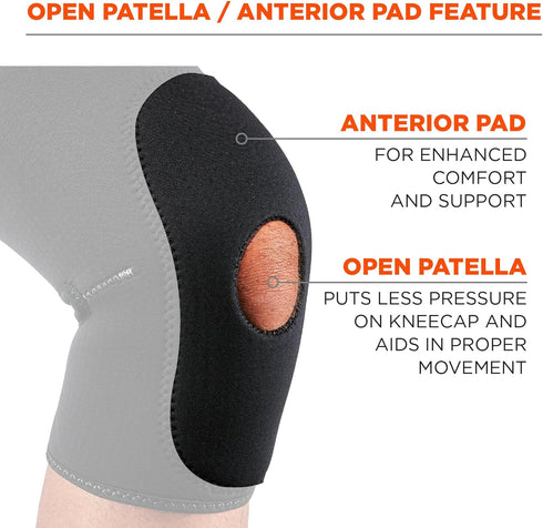 Ergodyne ProFlex 615 Knee Sleeve, Black, Large...