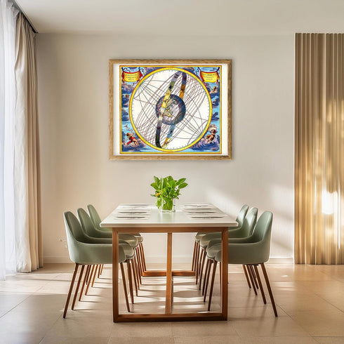 Posterizer 1 pcs-The Revolution of the Sun-Andreas Cellarius-Astrology & Zodiac Art-Astronomy & Celestial Art-Gift for Steampunk and Astrology Lov...