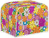 Daisy Print Food Toaster Cover Multicolor, Floral 2 Slice Wide Slot Toaster Cover Fingerprint Protector, Foldable Small Appliance Cover Anti-dust ...
