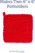 Friendly Loom | 7” Traditional-Sized Red Potholder Weaving Loops | Craft 2 Cotton Potholders...
