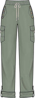 New Look UN6644A Sewing Pattern N6644 Misses' Cargo Pants and Knit Top, Various, White...
