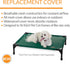 K&H Pet Products Original Pet Cot All Season Replacement Cover (Cot Sold Separately) Green Medium 25 X 32 Inches...