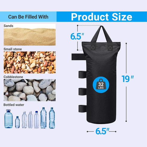 Outdoor Canopy Weights(135LBS) for Heavy Duty,Tent Weights Sand Bags for Outdoor Garden Patio Sun Shelter Canopy Patio UmbrellaUmbrella,Gazebo,Pop...