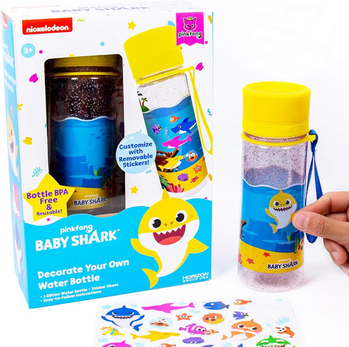 Horizon Group USA Baby Shark Create Your Own Water Bottle, Color Your Own Water Bottle, Great For Travel & Road Trips, Sports & School, Creative G...