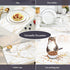 EMMTEEY Coffee Mat Dish Drying Mat for Kitchen Counter Marble Coffee Maker Mats Hide Stain Absorbent Rubber Backed Coffee Bar Mats for Countertops...