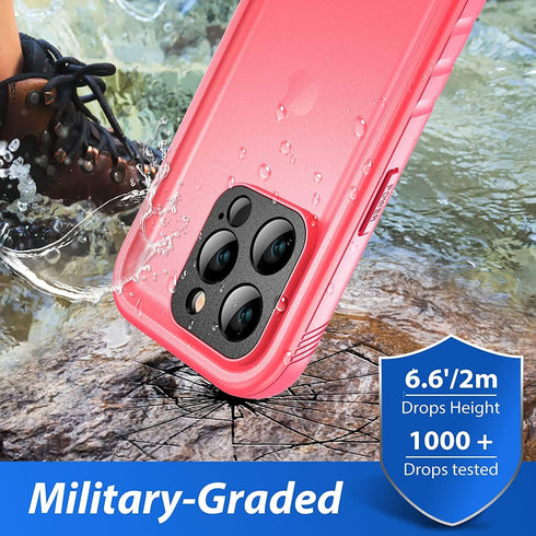 SPORTLINK Compatible with iPhone 13 Pro Waterproof Case - Built in Screen Protector Full Body Shockproof Dustproof IP68 Waterproof Case for iPhone...