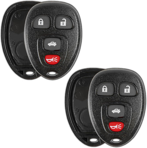 2X KeylessOption Key Fob Cover Case Replacement for 2006 2007 2008 2009 2010 2011 2012 2013 2014 2015 2016 Buick Cadillac Chevrolet Chevy Remote S...