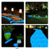 300pc Glow Stones Glow in The Dark Rocks Outdoor Decorative Stones Gemstone Shaped Luminous Pebbles Outdoor Decorations for Walkways Garden Sidewa...