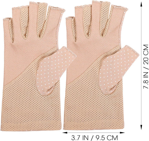 VOSAREA Women Sunscreen Fingerless Gloves UV Protection Half Finger Gloves Outdoor Gloves for Cycling Driving Riding Fishing Golfing Outdoor Activ...