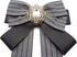 Topz black bow brooch for women large ribbon collar pin cravat Womens bow tie rhinestone brooch pin jabot bowtie for men necktie shirt decoration ...