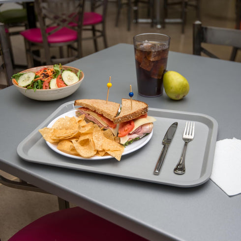 Carlisle FoodService Products CT121623 Café Standard Cafeteria / Fast Food Tray, 12" x 16", Gray...