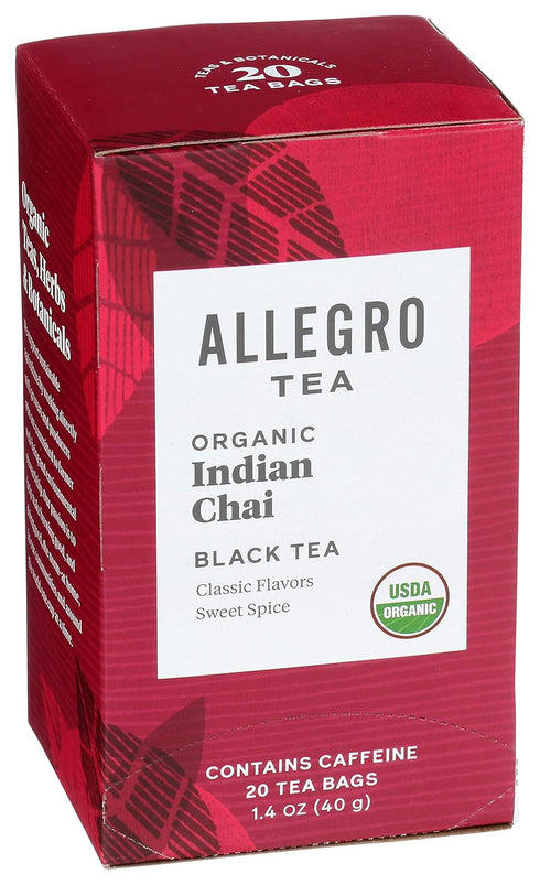 Allegro Tea, Organic Indian Chai Tea Bags, 20 ct...