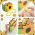 BBTO Sunflower Desktop Tape Dispenser with 2 Rolls Tapes Set Cute Sunflower Gifts Flower Tape Dispenser, Funny Desk Tape Dispenser for Christmas O...