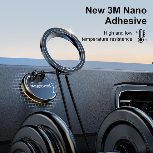 for MagSafe Car Holder, 17 Ultra-Strong Magnets, 360° Rotating Magnetic Phone Holder for Dashboard, Compatible for iPhone 15/14/13 Pro Max/Plus/Mi...