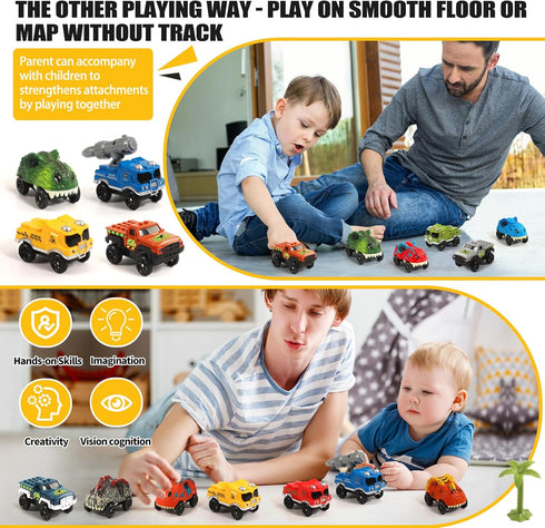 Tracks Cars Replacement only,Track Cars for Tracks Glow in The Dark, Car Tracks Accessories with 3 Flashing LED Lights, Compatible with Most Car T...