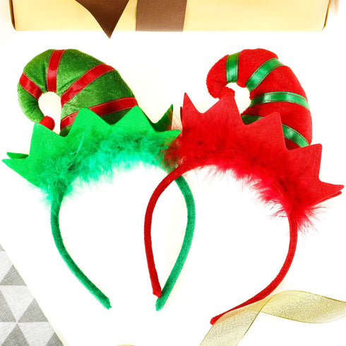 WILLBOND 2 Pieces Christmas Reindeer Antlers Headband Hat Deer Headband for Women Christmas Party Favors...