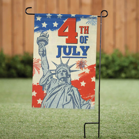 4th of July Garden Flag, 12x18 Inch Double Sided Patriotic Fourth of July Garden Flag for Independence Day Outdoor House Yard Decoration...