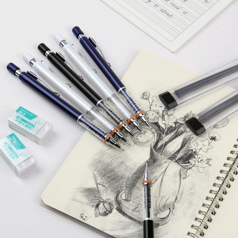 mechanical pencil 1.3mm HB lead pencils with refills and erasers sturdy lead Comfortable grip comfortble for writing...