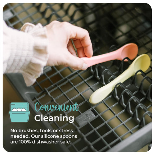Mason Bottle 2 Pack Silicone Spoons (Buttercup & Harbor)...