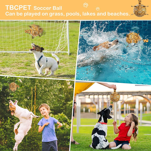 Dog Toys Soccer Ball with Straps, World Cup Interactive Dogs Toy for Tug of War, Yard Game Toy, Herding Ball for Dogs Small & Medium Birthday Gift...