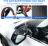 LivTee Blind Spot Mirror with Side Mirror Rain Guard, Carbon Fiber 2-in-1 Side Mirror Covers Kit with Wide Angle Adjustable Stick for Cars SUV and...