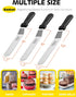 Anaeat Icing Spatulas, Set of 3 Professional Cake Angled Offset Spatula with 6", 8", 10" Stainless Steel Blades - Thickened Frosting Knife with Pl...