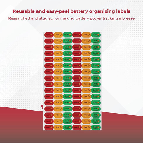 AAA Alkaline Industrial Batteries (Pack of 24) 1.5V - Includes Battery Organizer kit...