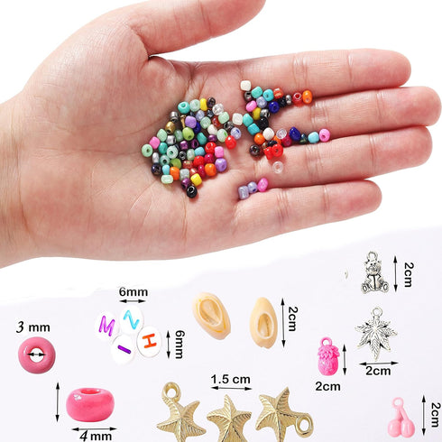 YITOHOP 8800+pcs 4mm 12/0 48 Colors Glass Seed Beads, Charms Bracelet Jewelry Making Beads Kit Gifts for Teen Girls Crafts for Girls Ages 8-12 Bir...