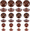 CHGCRAFT 100Pcs 3 Size 1-Hole Plastic Buttons Round Brown Plastic Imitation Leather Buttons Set for Blazer Suits Sport Coat Uniform Jacket Sewing ...