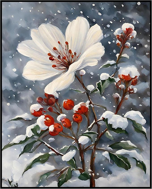 Posterizer 1 pcs-dainty flowers in nature -oil painting style-9-Floral & Botanical Art-Landscape & Nature Art-Living Room Bedroom Decor- unframed ...